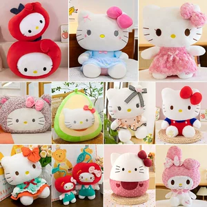 Tiktok-Style Kt Cat Pillow Cartoon Cute Classic Hello Kitty Plush Toy Apple Pillow Doll Gift