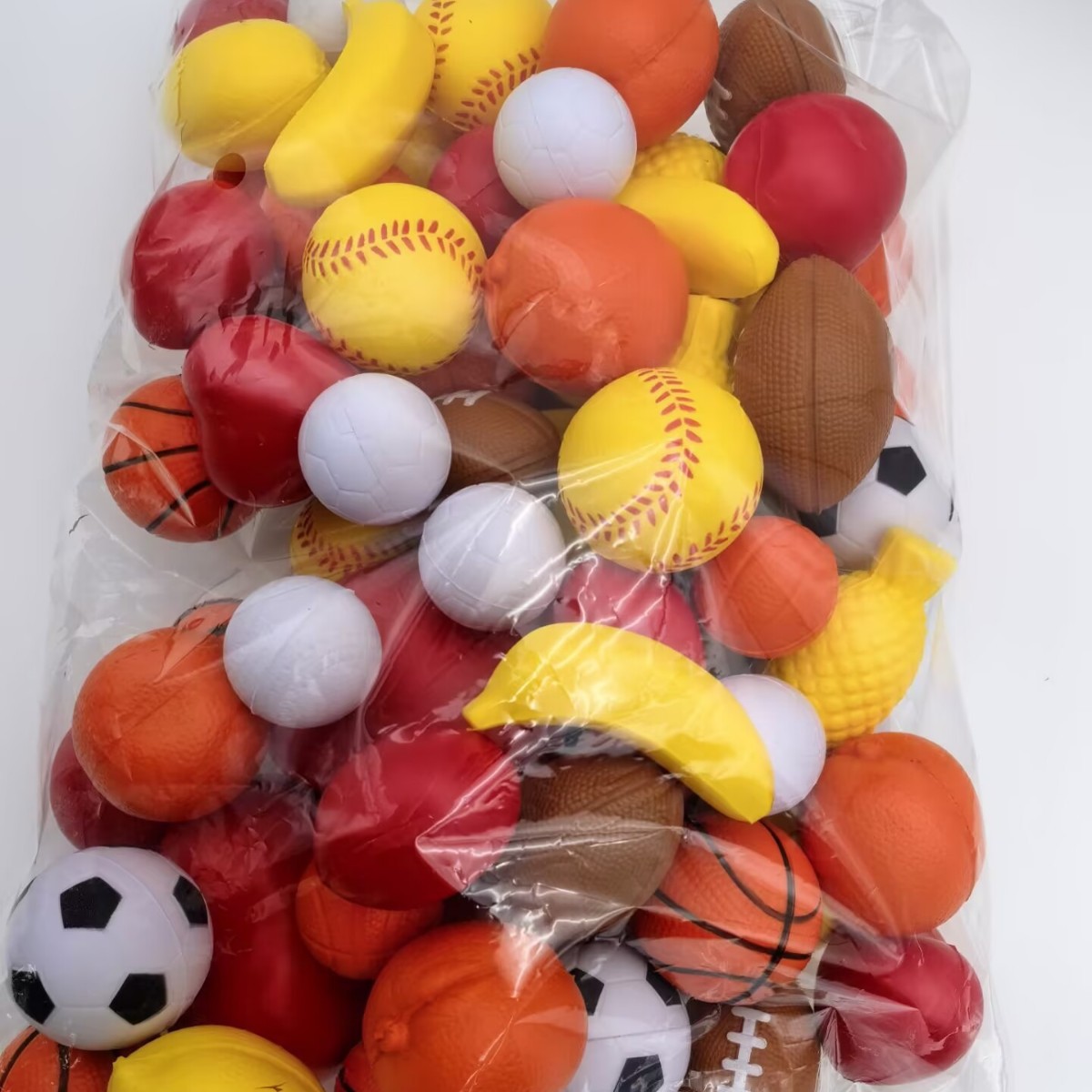 Amazon Explosions 4cm Spray Paint Rugby PU Foam Mini Football Elastic Decompression Vent Stress Ball Basketball