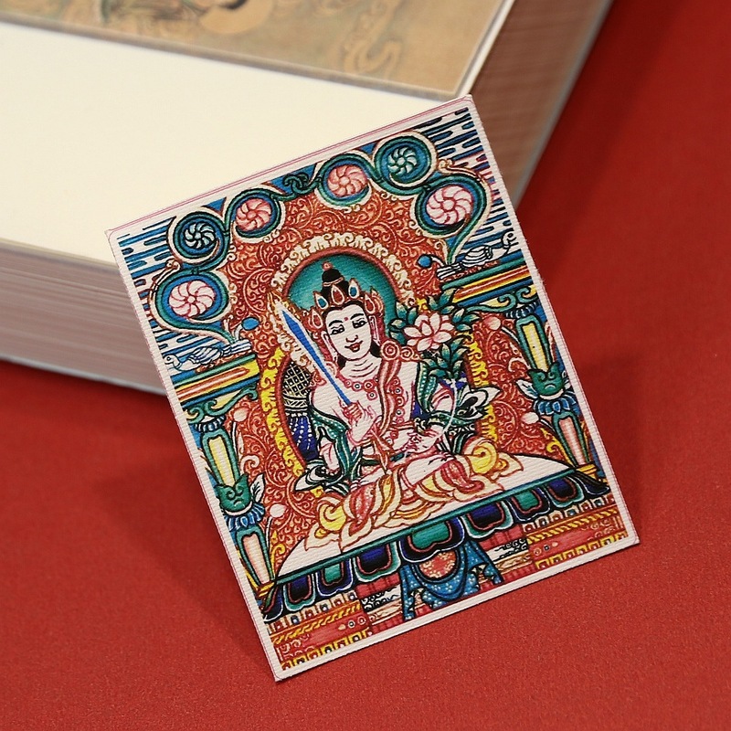 手描きの金描きチベット生の8つの守護者ザキラムタンカ卸売絵画コアボックス特別なキャンバス|undefined