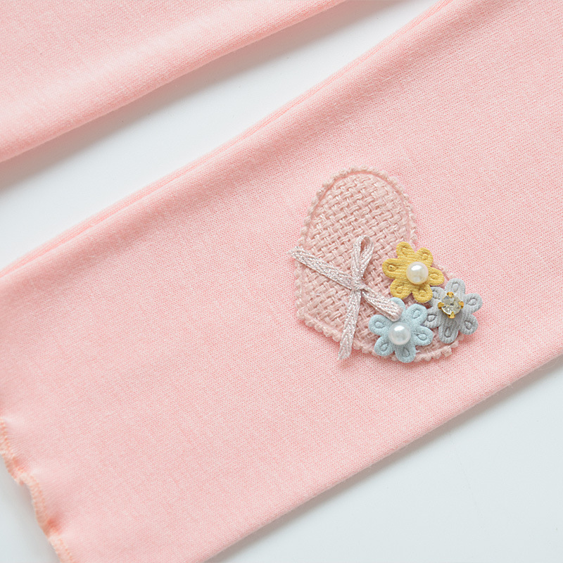 Polainas de las niñas otoño 2022 nuevos niños de la flor delgada elástica desgaste exterior del bebé niñas primavera y otoño pantalones delgados