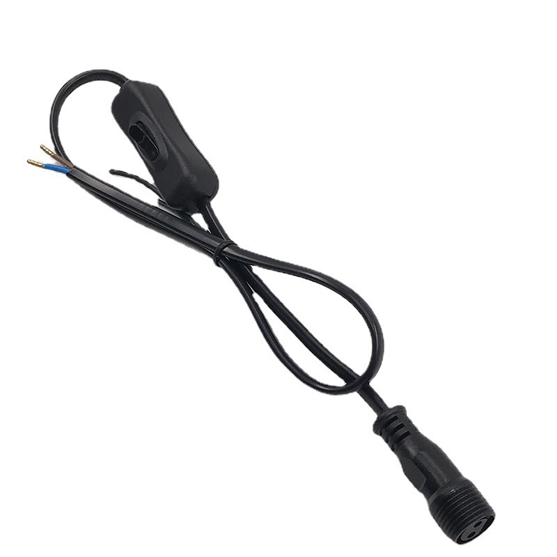 304翘板插头线台灯中途开关电源线灯座电线国内两芯两插中规控制