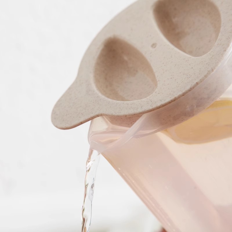 Juego de hervidor de agua frío para el hogar de paja de trigo al aire libre, hervidor de agua frío higiénico ecológico con taza, tetera de jugo de frutas resistente a altas temperaturas