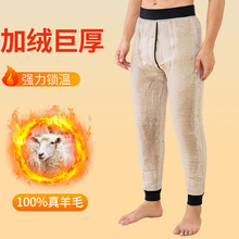 2024新款羊毛保暖裤男士加绒加厚护膝护腰大棉裤大码东北抗寒毛裤