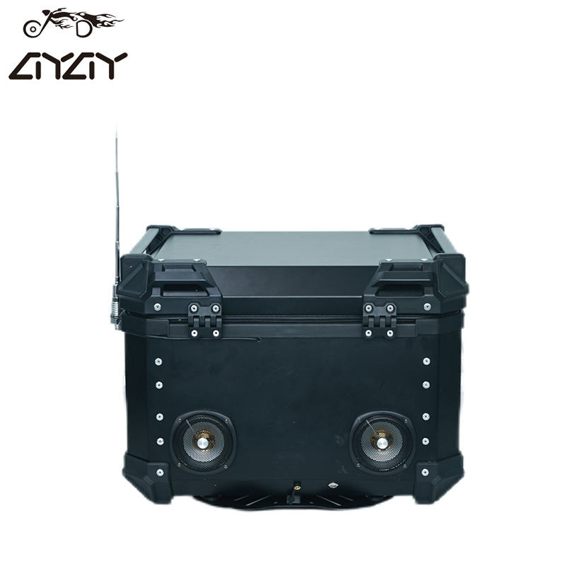 55L Aluminum Alloy Music Box Motorcycle Tail Box with Charging Function and Multi-Functional Tail Box