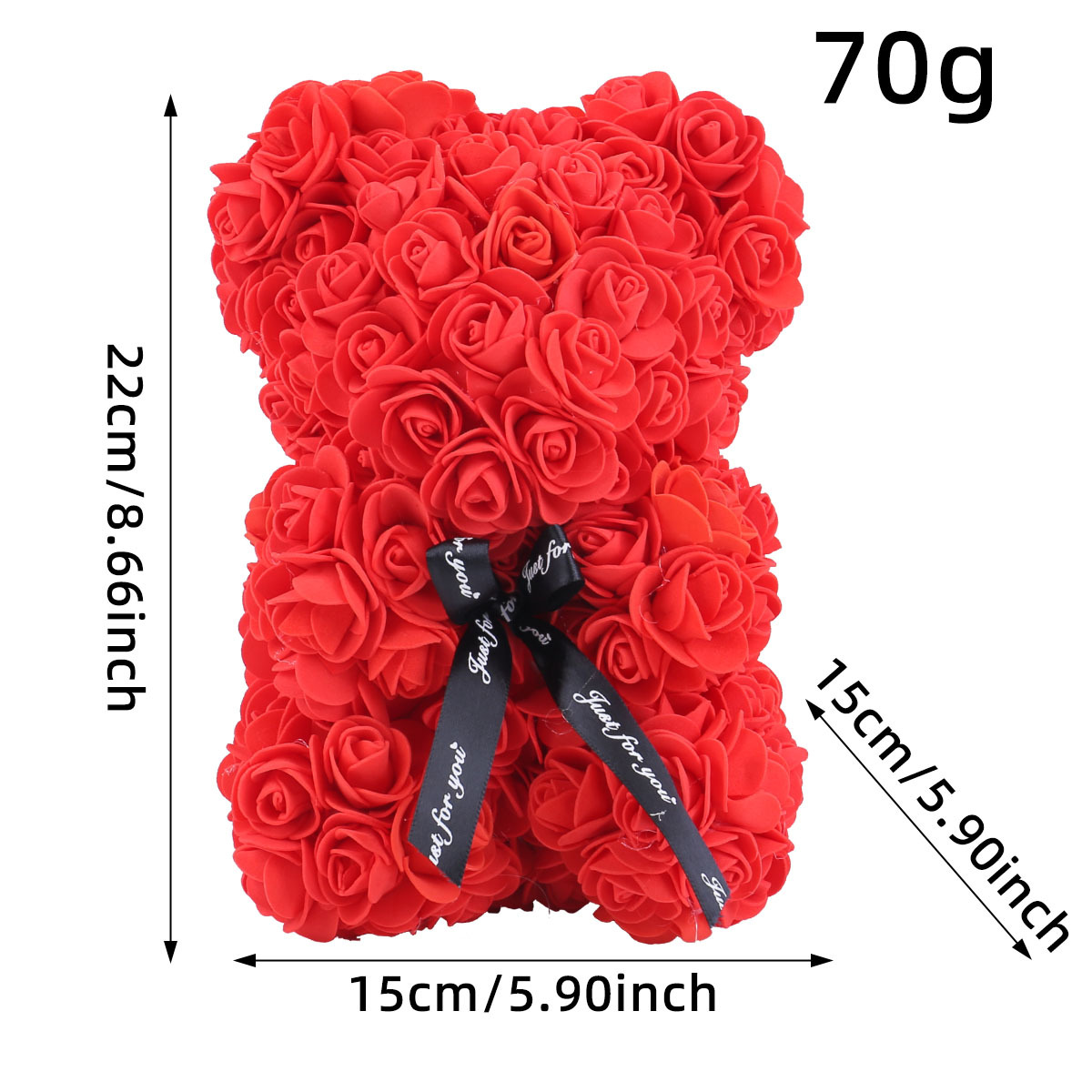 Día de San Valentín eterno flores rosa osos muñecas creativas simulación pe espuma flores abrazar osos regalo del día de la madre