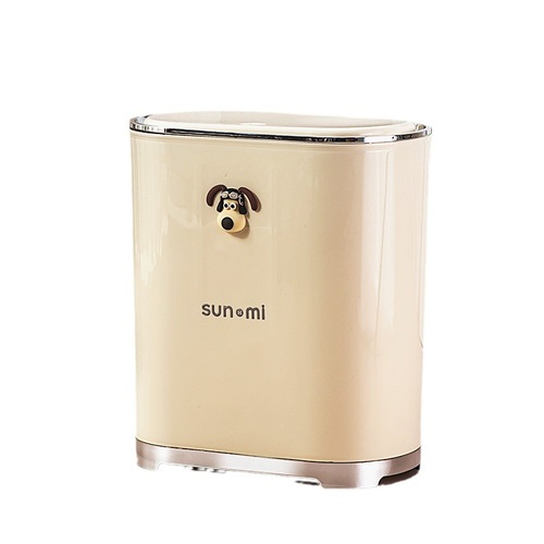 ins cream style light luxury trash can home living room high-value push-type pop-up cute cartoon trash can