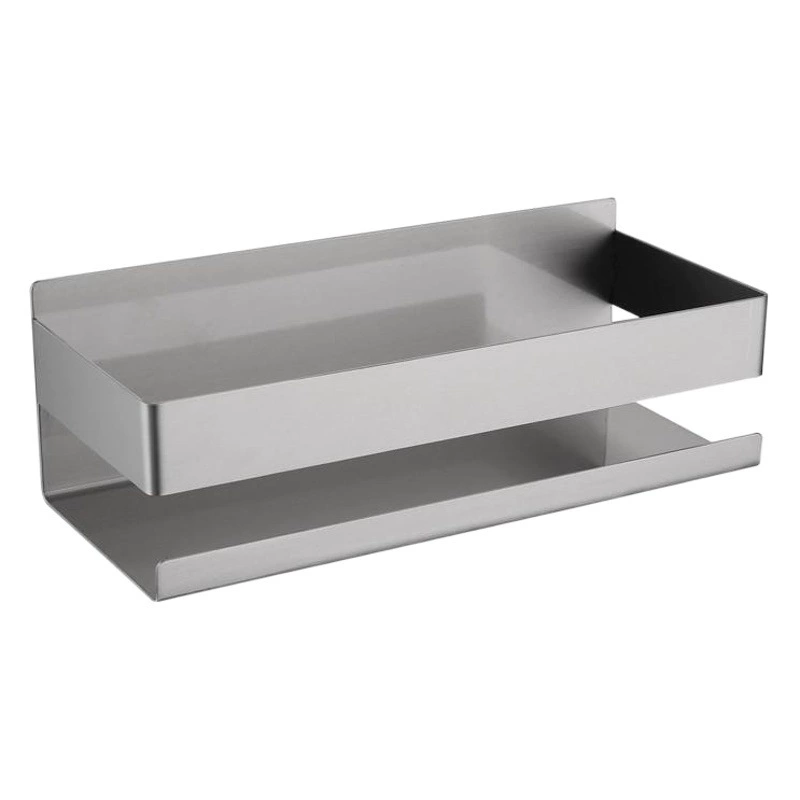 Трансграничные поставки: Настенная полка для ванной из нержавеющей стали 304, устойчивая к ржавчине, без сверления, практичная полка для хранения в душе или ванной комнате