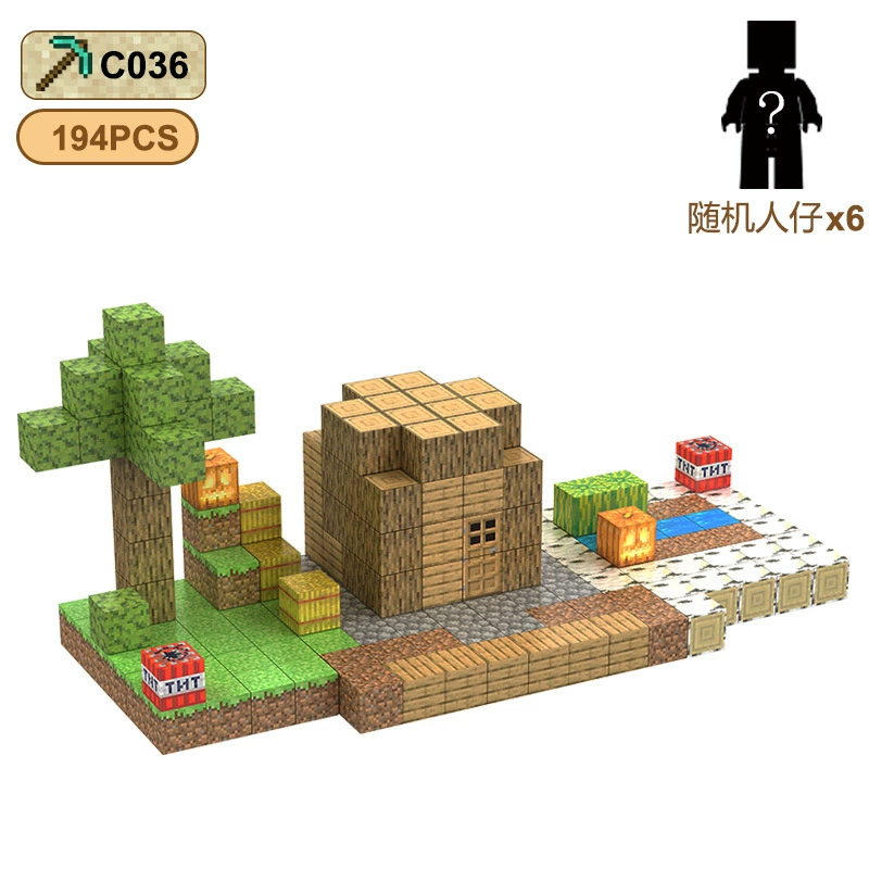 C магнитные строительные блоки Minecraft 2 см шестисторонние магнитные сборочные блоки детские развивающие строительные блоки