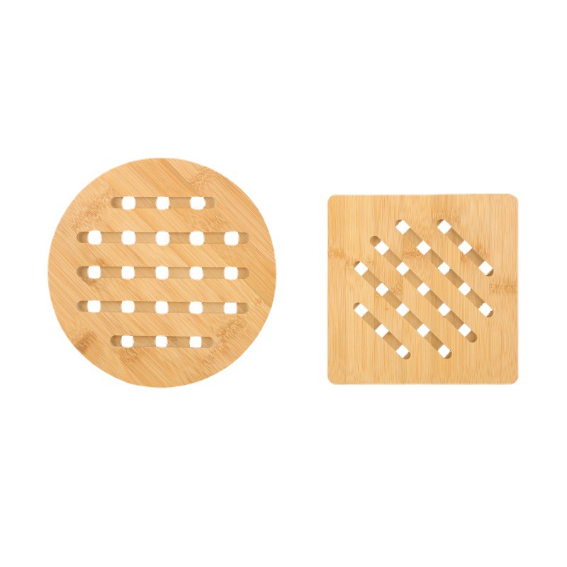 Venta al por mayor de mesa de comedor estera de aislamiento de bambú taza de té estera de tazón anti-escaldado estera de olla estera de aislamiento de alimentos en la Mesa