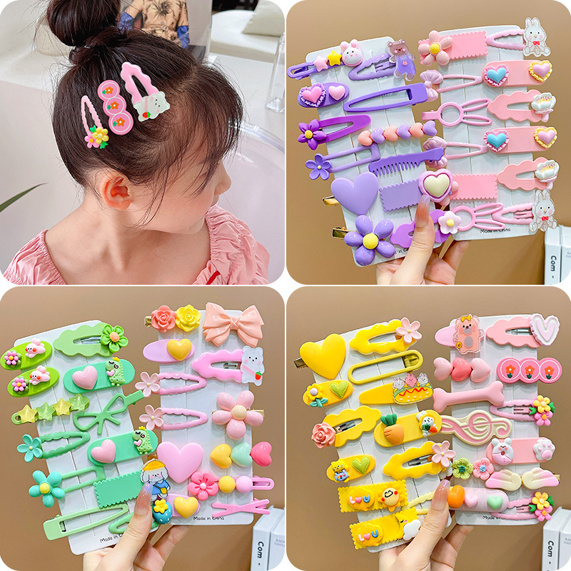 Children's cartoon cute hairpin girl bab...