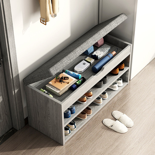 Shoe-changing stool and shoe cabinet integrated into the home, soft bag, multi-functional storage, shoe-changing stool, integrated living room small stool