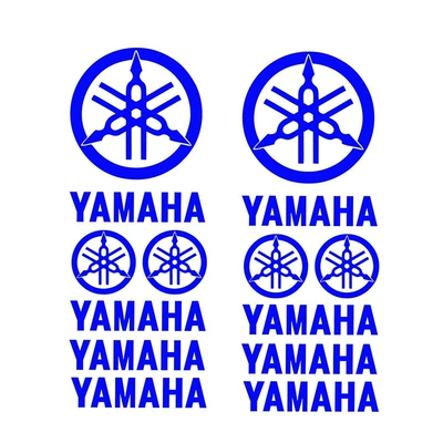 Body Stickers, Other Automotive Exterior Supplies - yamaha-long-strip-set-style-one-reflective-blue-2-pieces