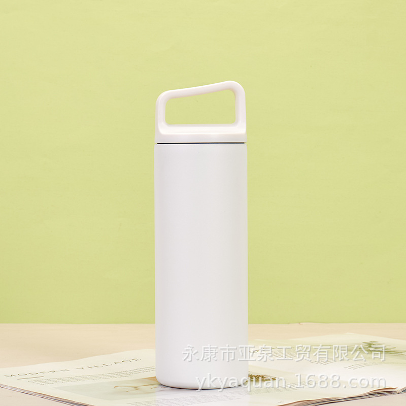 Vacío transfronterizo portátil de boca ancha taza de vacío 304 de acero inoxidable coche recto deportes hervidor portátil taza de regalo