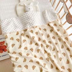 Cross-border foreign trade new style Zhubu Doudou rug, Zhubu printed cotton candy baby and children's blanket, children's quilt