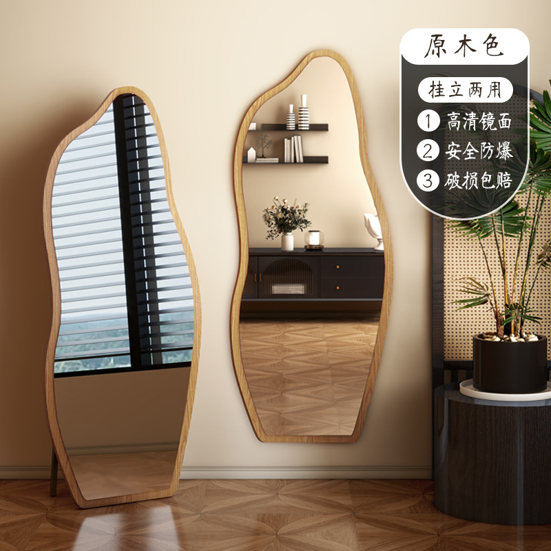 Espejo de vestir de estilo medieval, espejo de vestir, sala de estar, dormitorio, piso contra la pared, espejo de dormitorio de niñas, super económico image 21