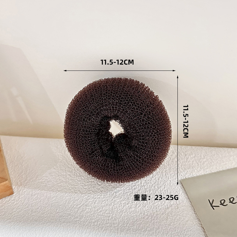 Platillo de rosquilla, mujer perezosa, lazo para el cabello con cabeza de bola esponjosa, artefacto para niños, tocado de capullo, accesorio para el cabello coreano
