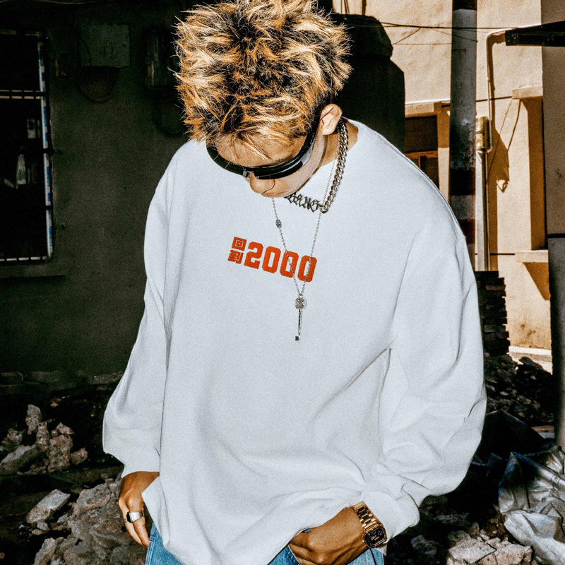 BANG BANG Liu Cong "Back to 2000" Guofeng Long Tee Couple Basic Long Sleeve Couple T-shirt Men