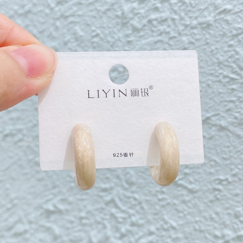 Liyin/Libeliying ドーパミンドロップ釉薬ペイントイヤリングニッチ春夏甘くて絶妙な s925 シルバー針イヤリング|undefined