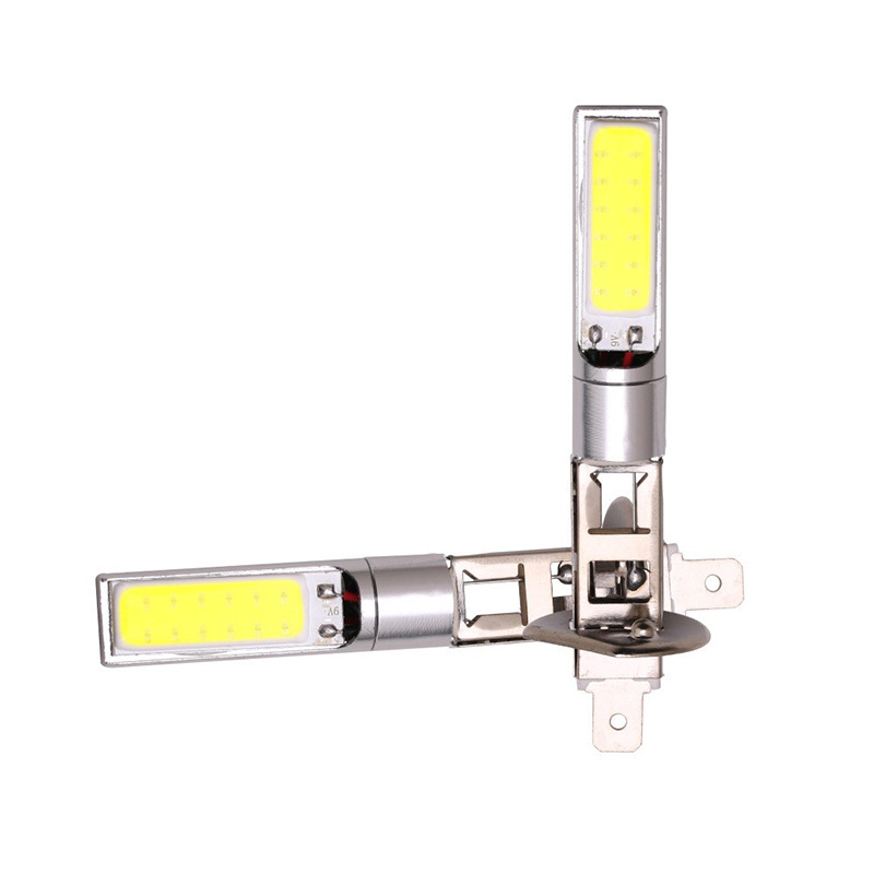(2개) 소스 공장 자동차 수정 LED 안개 램프 COB 칩 자동차 램프 H1 | H3 높은 전원 전면 안개 램프 10W 전구