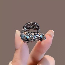 黑色小夹子2024新款高端水晶发夹精致合金发卡前额刘海夹边夹顶夹