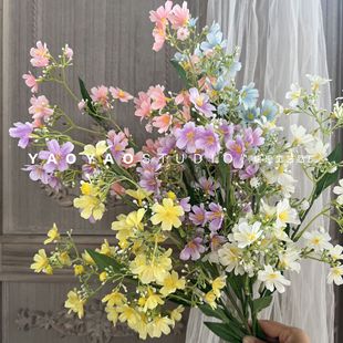 Fresh artificial flower single-branch fragrant blue Ruili Flower Home table flower decoration bridal bouquet with flower fake flower