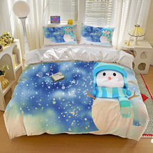 厂家跨境外贸床上用品三件套床单被套枕套二件套磨毛布加厚