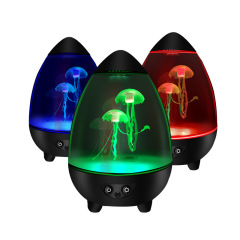 クラゲランプ USB給電 静音ナイトライト クリエイティブなリビングルームギフト装飾 LEDクラゲテーブルランプ 幾何学模様