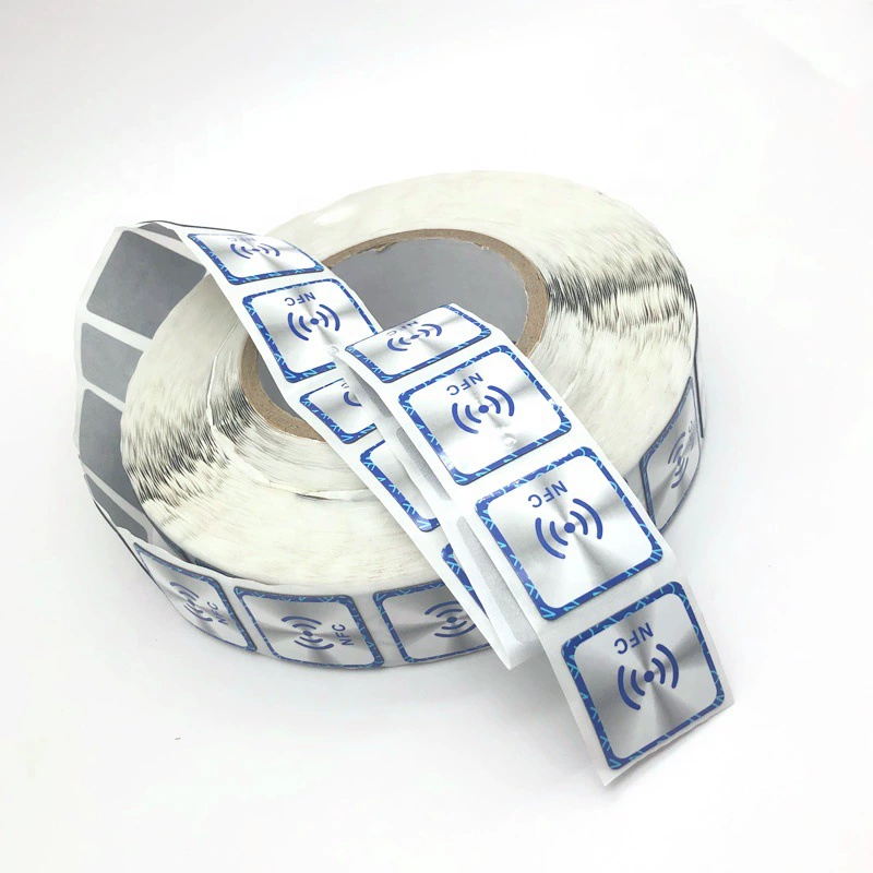 Высокочастотный NFC мини-антиметаллическая наклейка NFC для печати размер логотипа для использования с двумерным кодом