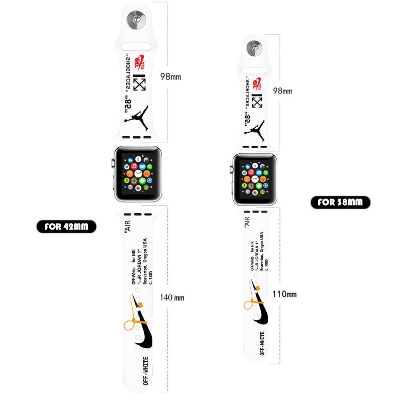 Suitable for Apple Watch AppleWatch single nail fashion brand printed silicone strap 41/45/49mmUltra2 Suitable for Apple Watch AppleWatch single nail fashion brand printed silicone strap 41/45/49mmUltra2