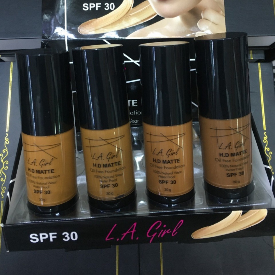 外貿L.A粉底液Liquid Foundation粉質細膩上妝服貼遮瑕不脫妝防水