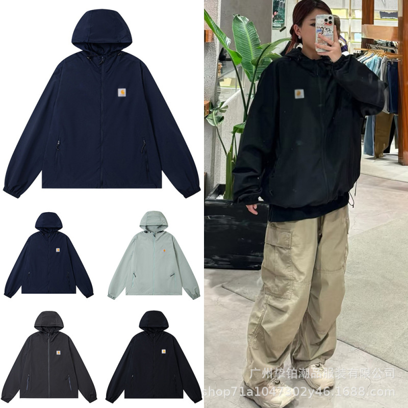 Cross-Border Trendy Brand Carhartt Zipper Jacket, Unisex Embroidered Logo Casual Long-Sleeve Windbreaker Coat Cross-Border Trendy Brand Carhartt Zipper Jacket, Unisex Embroidered Logo Casual Long-Sleeve Windbreaker Coat