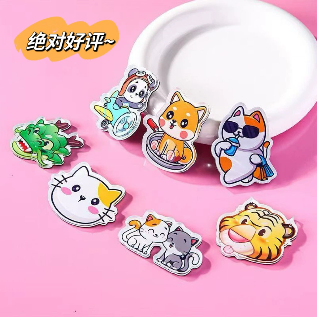 Acrylic three dimensional magnetic cartoon fridge magnet, custom-made