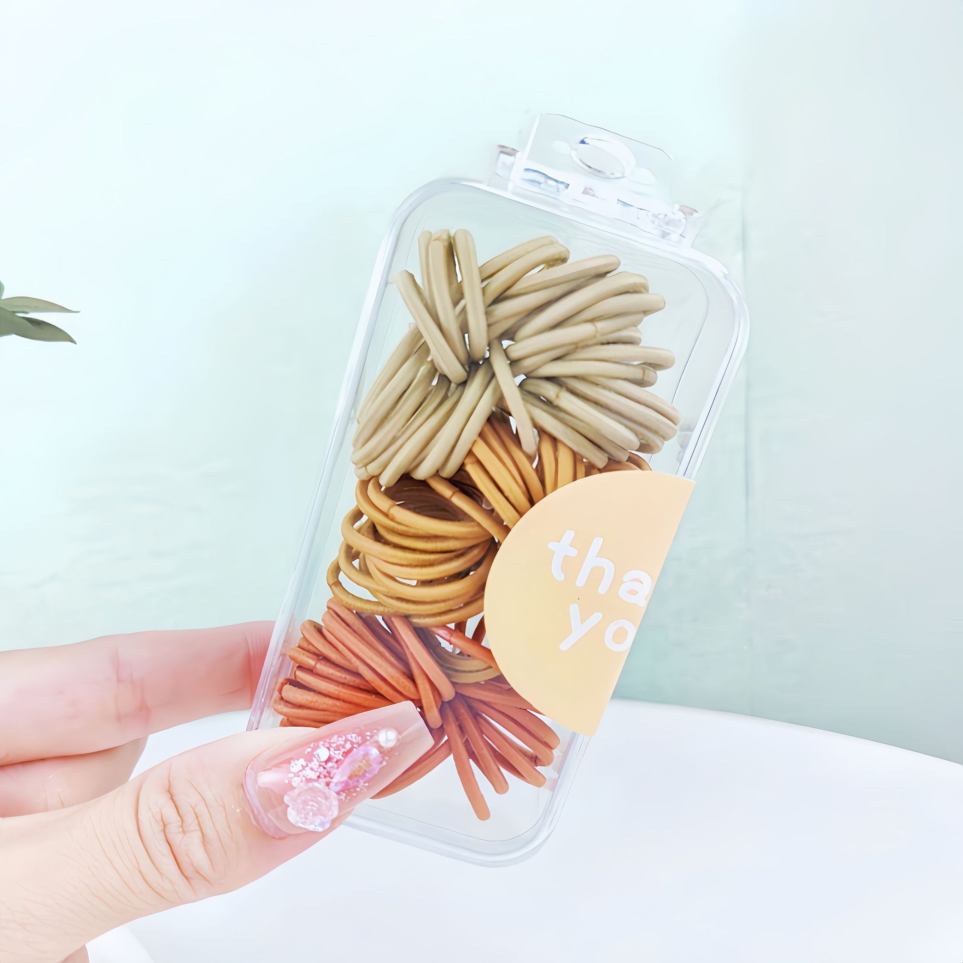 Color pulgar para niños anillo de cabello mini correa de goma niña bebé no lastimar cabello de jardín de infantes atado cabello de cabello