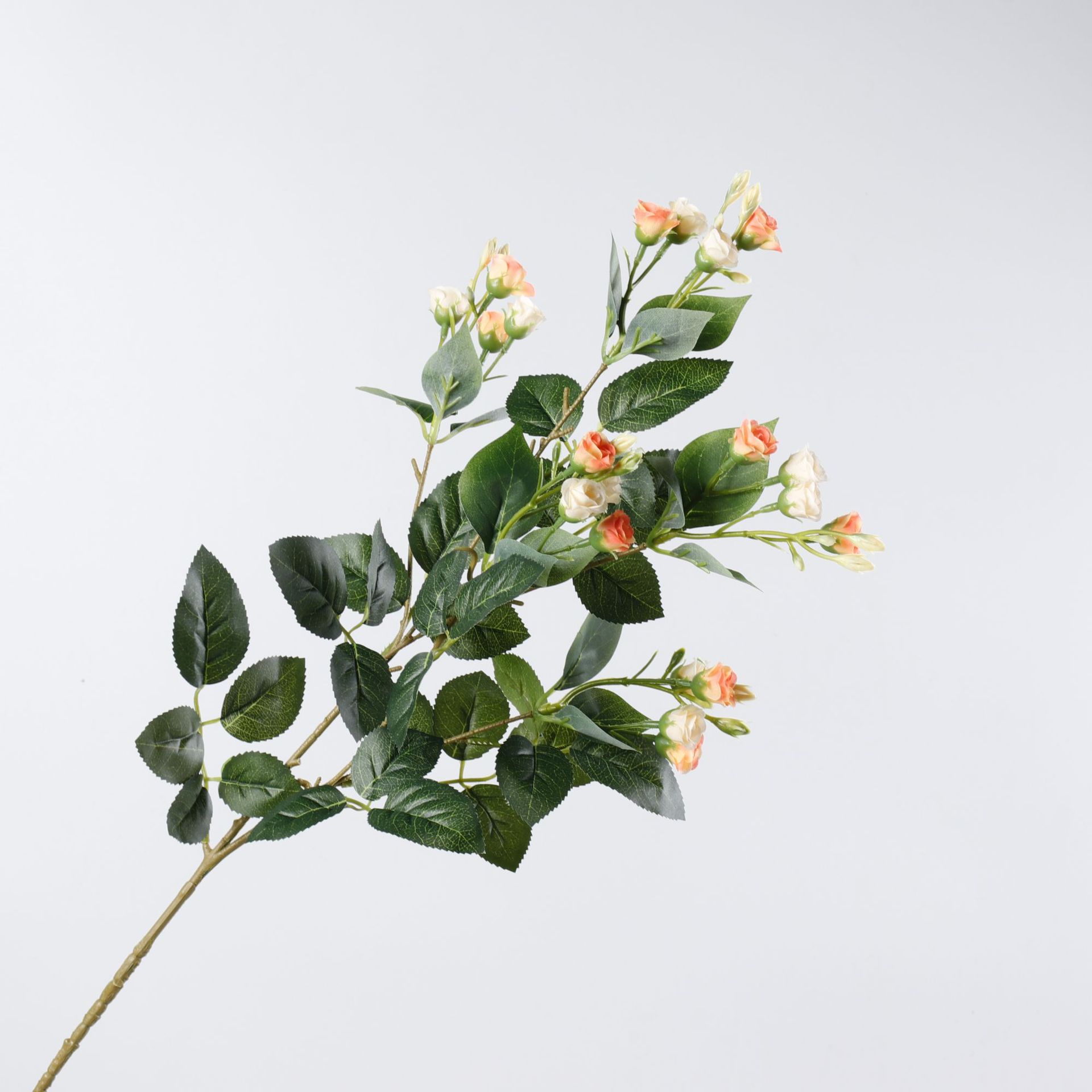 Flor artificial, sentido avanzado, rosa realista, rosa única, rosa pequeña, decoración floral de escritorio, decoración de bodas de hotel, flor falsa