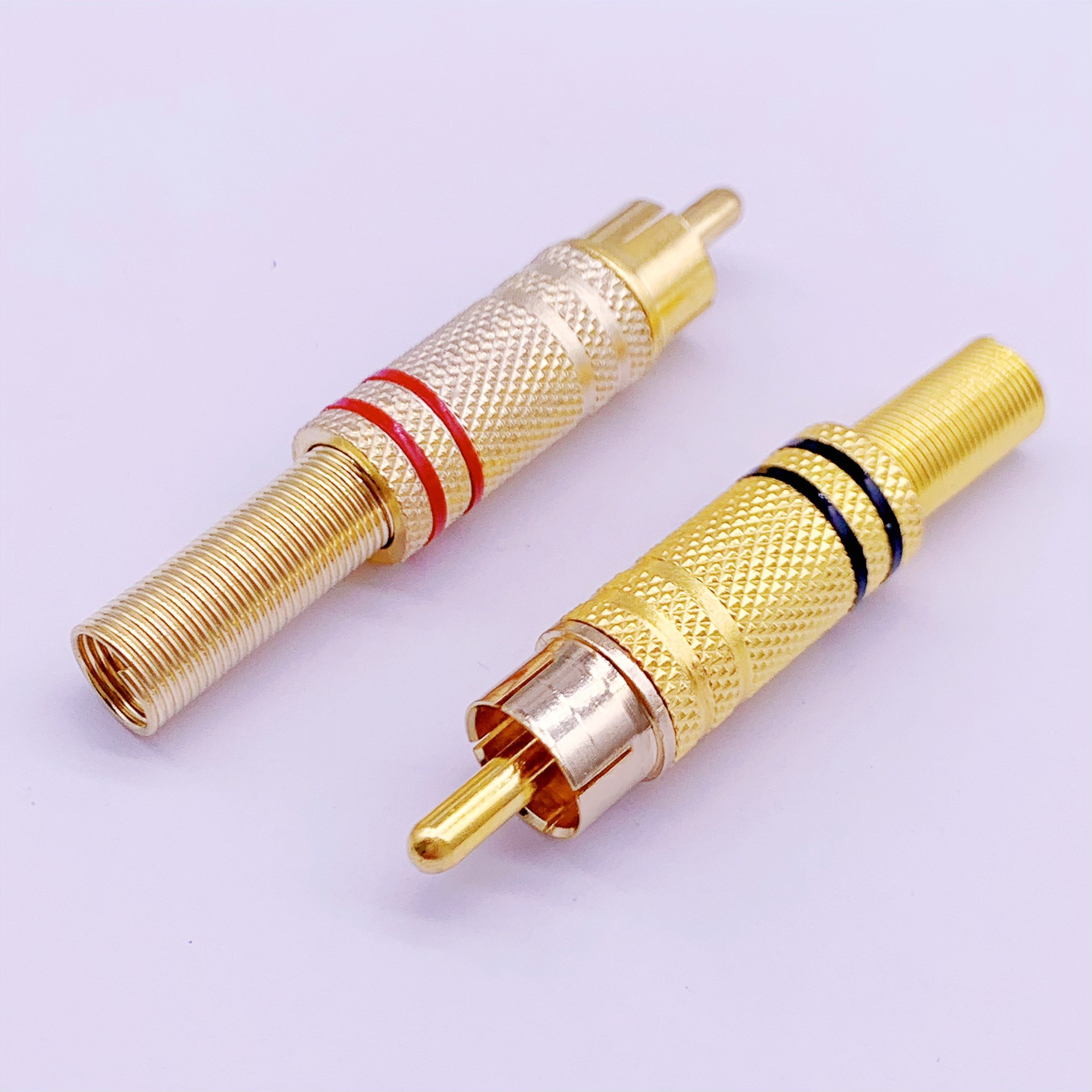 RCA小莲花插头 镀金RCA接线头 AV音视频头 莲花座音响线功放
