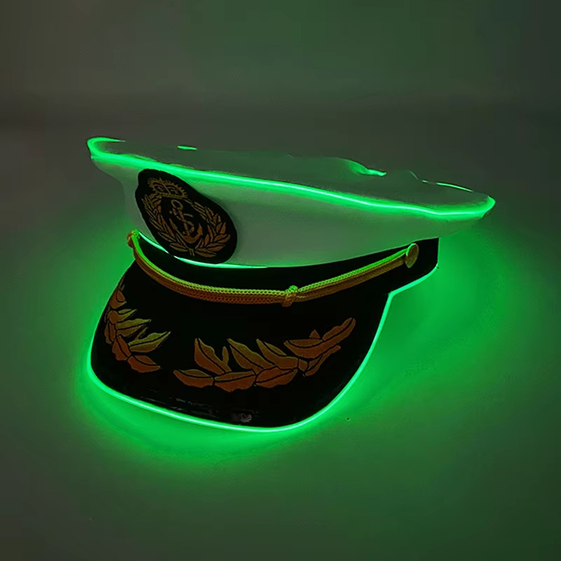 Sombrero de vaquero luminoso LED para Halloween y fiestas, inalámbrico, colores arcoíris y efecto holográfico, brillante y festivo