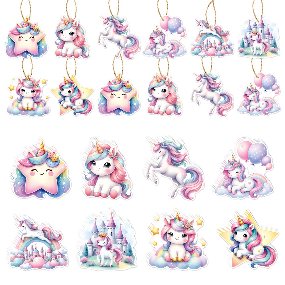 Nuevos productos unicornio tema de cumpleaños decoración colgante colgante día de los niños decoración de cumpleaños colgante unicornio