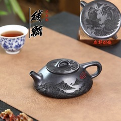 线瓢 宜兴紫砂壶石黄料匠心手制精美实用紫砂茶壶茶具