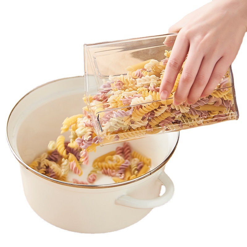 Tanque sellado de plástico transparente, refrigerios de cocina, tanque de almacenamiento de productos secos, tanque de almacenamiento de grado alimenticio, juego de cinco piezas, envío transfronterizo