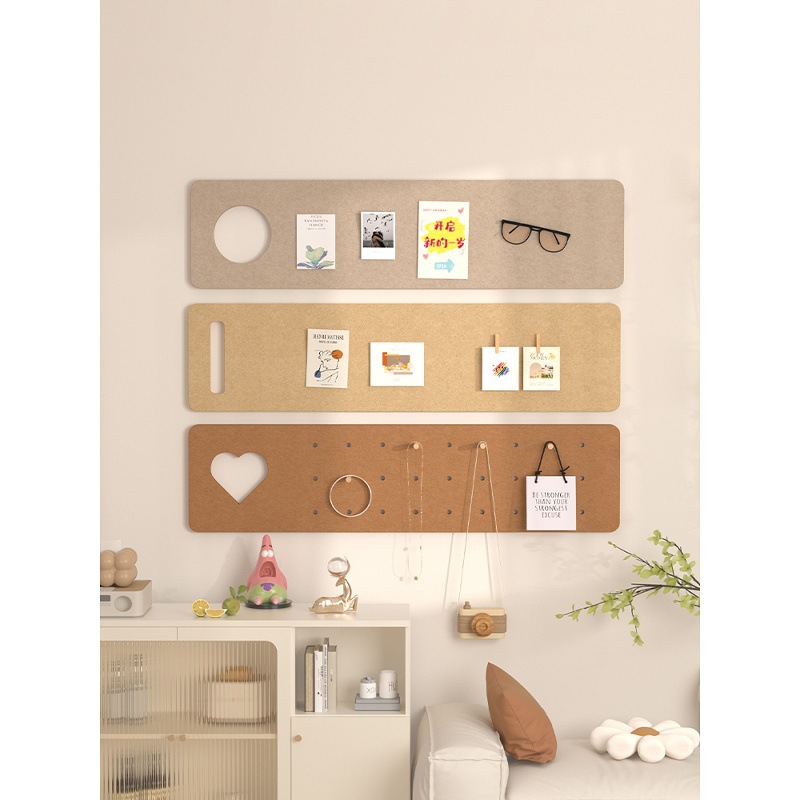毛毡板照片墙装饰自粘墙贴卧室遮丑改造展示板免打孔不伤墙留言板