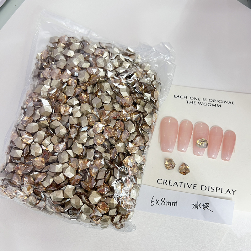 [KKK04-39] champagne ice cube 6 * 8mm