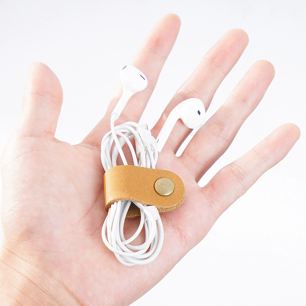 Cowhide Leather Key Holder, Top-Layer Genuine Leather, Compact 20×40 mm Key Fob