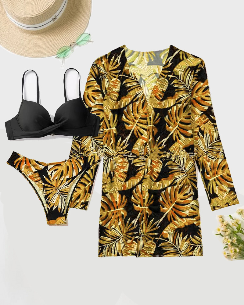 Costume da bagno femminile europeo e americano diviso bikini tre pezzi sexy backless commercio estero nuovo stile 2023 costume da bagno fabbrica di bikini_voghion.com