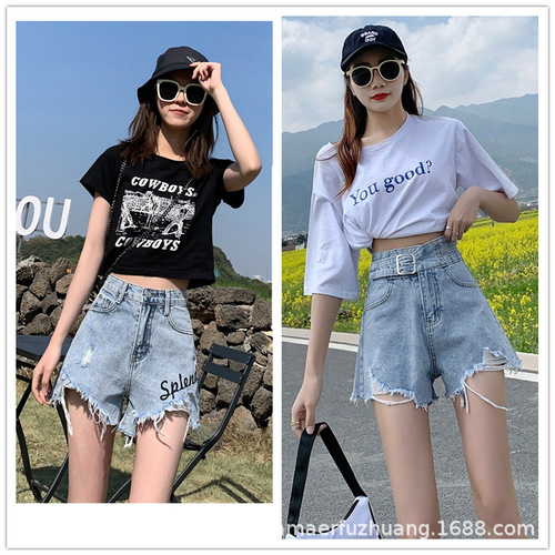 Vintage American Western Cowboy Shorts for Women 2025 High-Waisted A-Style Wide Leg Trendy Retro Hot Shorts