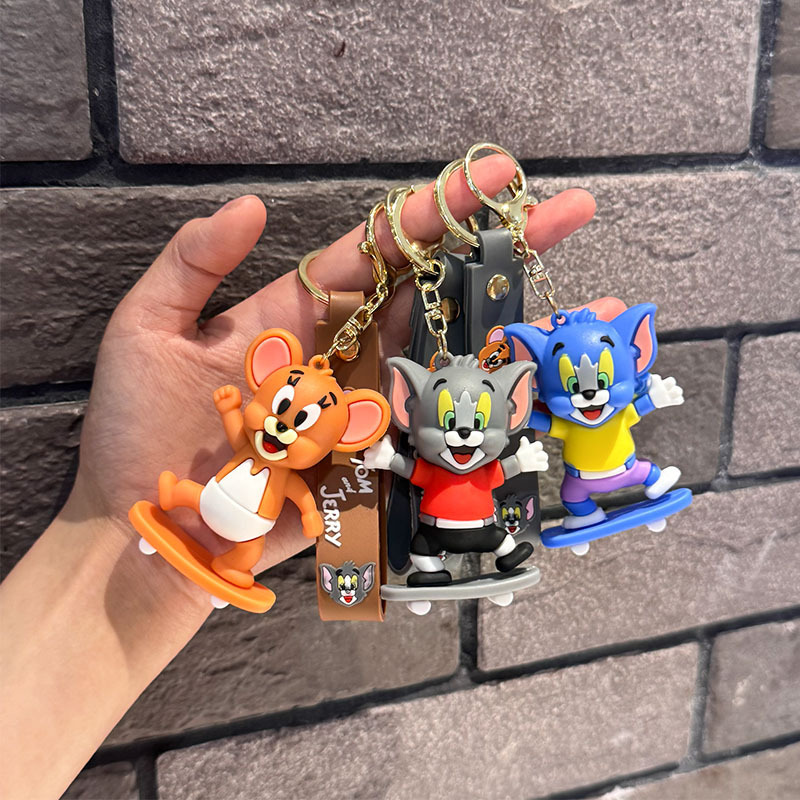 Cartoon Cat and Mouse Keychain Cute Tom and Jerry Doll Bag Pendant Promotional Gift Wholesale Cartoon Cat and Mouse Keychain Cute Tom and Jerry Doll Bag Pendant Promotional Gift Wholesale