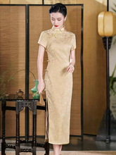高端交织桑蚕丝旗袍2025新款夏季新中式气质国风真丝婚宴旗袍礼服