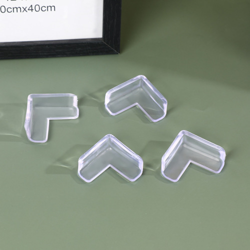 Children's transparent anti-collision corner, transparent silicone corner protector, PVC transparent corner, baby security right-angle thickened table corner anti-collision corner
