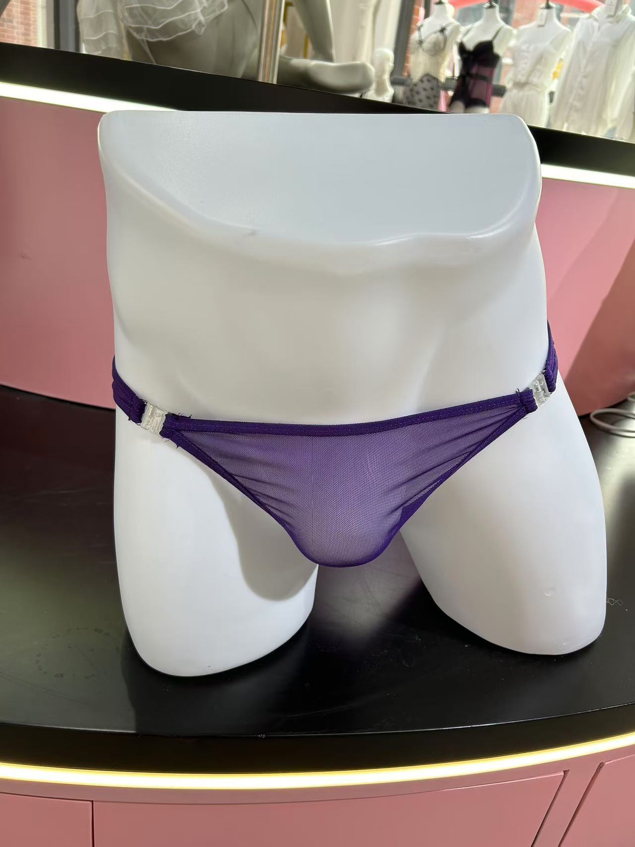 Fully Transparent Ultra-thin Mesh Men's Thong, Comfortable And Sexy Low-rise T-back Underwear For Men_voghion.com