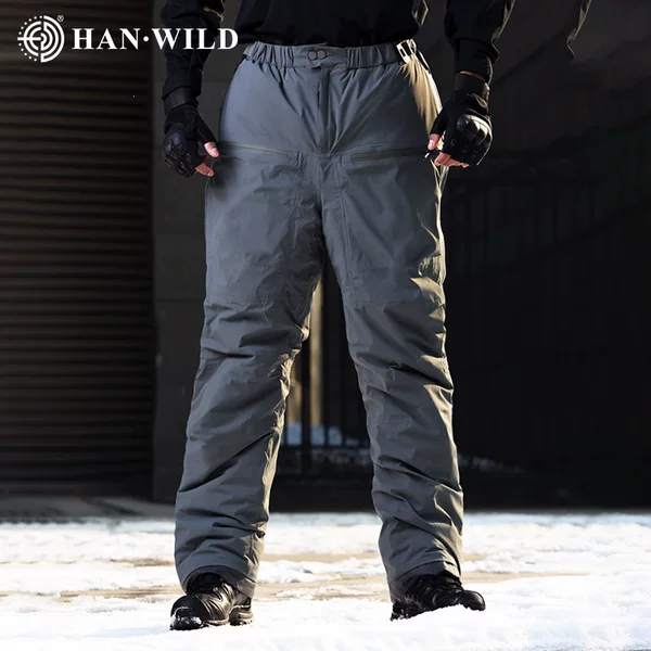 Hanye Outdoor Men's Cotton Pants Winter Thickened Pants Water-Resistant Ski Pants Warm and Durable Camouflage Hiking Pants