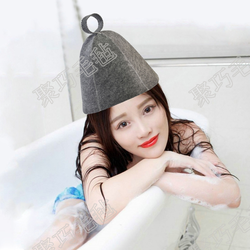 Fashionable white shower cap